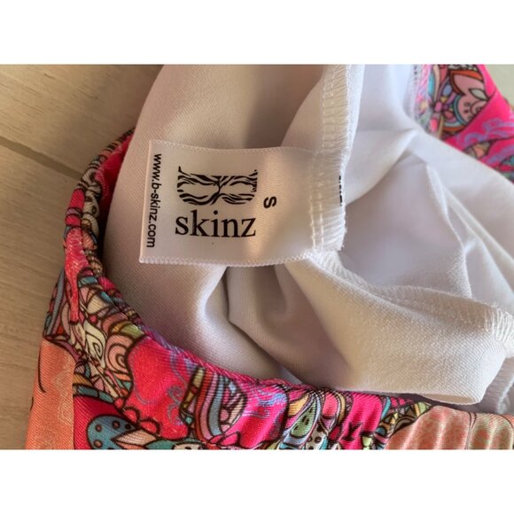 Elephant Print Womens Skirt By Skinz S Nylon & Spandex Vibrant Pink & Multicolor - Picture 3 of 9